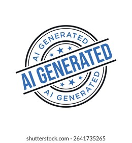 AI Generated Letter Rubber Stamp Vector Design Template