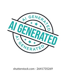AI Generated Letter Rubber Stamp Vector Design Template