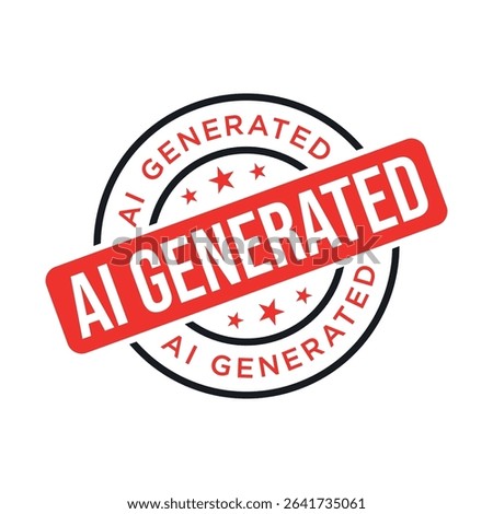AI Generated Letter Rubber Stamp Vector Design Template