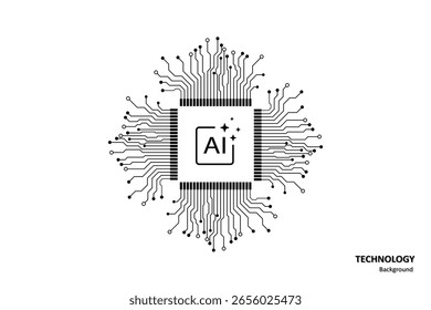 Símbolos generados por IA. Iconos de inteligencia artificial. Ilustración vectorial