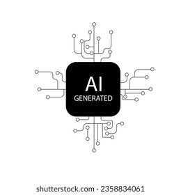 AI Generated vector icon, Artificial Intelligence symbol