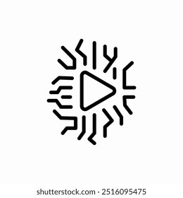 ai generated video icon sign vector