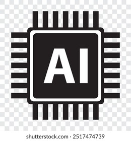 ícone do glifo ai. Conjunto de ícones de inteligência artificial. Ilustração gráfica vetorial. EPS 10.