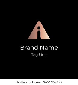 Logotipo do Alfabeto de Gradiente de Ai, Logotipo de Ai, Logotipo A e I, Logotipo I, Logotipo A e I