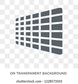 AI grid icon. Trendy flat vector AI grid icon on transparent background from Artificial Intelligence, Future Technology collection. 