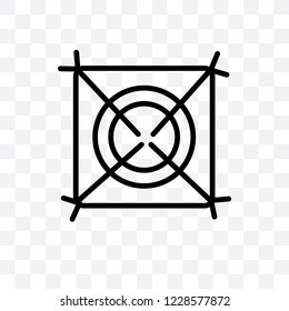 AI grid vector linear icon isolated on transparent background, AI grid transparency concept can be used for web and mobile