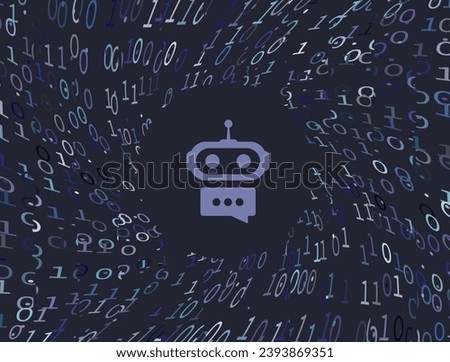 AI Hallucination - LLM misinterprets, AI lying and making mistakes. Artificial Intelligence and Big Data Hallucination vector isolated illustration on black background with icons Stock foto © 