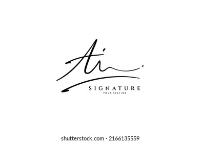 A i Ai handwriting logo of initial signature