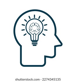 AI head symbol vector and illustration shape, symbol of AI design, AI separations in lines of connection and AI remark vector design