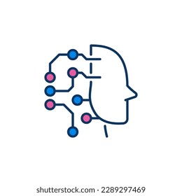 AI Head vector Innovation Technology concept colored icon or design element