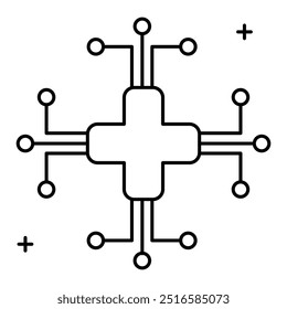 AI Healthcare Diseño de íconos de Vector, inteligencia artificial, tecnología médica, innovación en salud, IA en medicina, salud digital