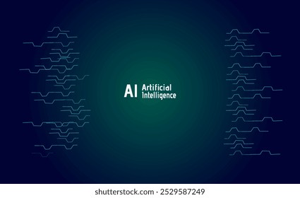 Ai, hi tech background, dark blue, minimal data circuit texture