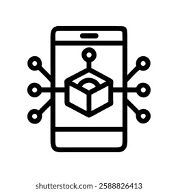 AI holographic interface illustration icon
