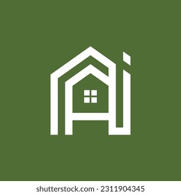 AI Home Real Estate Logo Design Vector