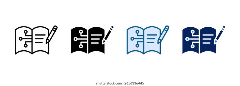 Ai Homework Icon Set Multiple Style Collection