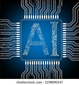 AI HUD Electronic circuit board  hologram vector concept for future technology element background business screen