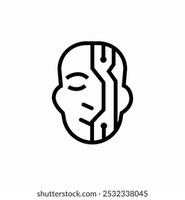 ai humanoid icon sign vector