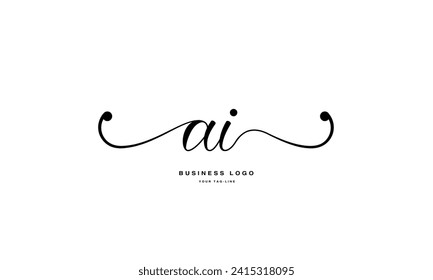 AI, IA, A, I, Abstract Letters Logo Monogram