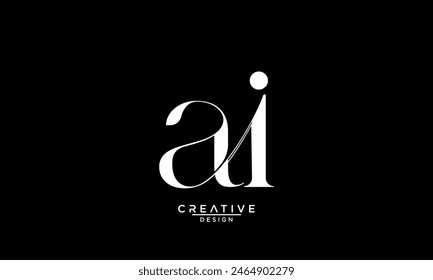 AI, IA, A, I, Abstract Letters Logo Monogram