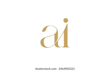 AI, IA, A, I, Abstract Letters Logo Monogram