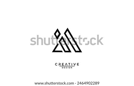 AI, IA, A, I, Abstract Letters Logo Monogram