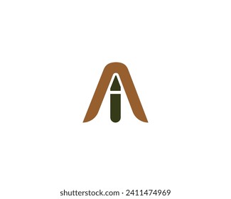 plantilla vectorial de diseño de logotipo IA AI