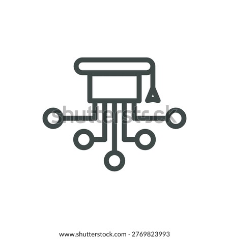 AI icon. Black vector illustration.