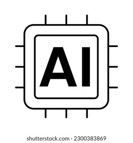 AI icon design. Technology icon vector design