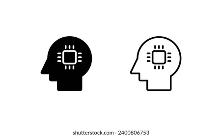 Ai icon design with white background stock illustration