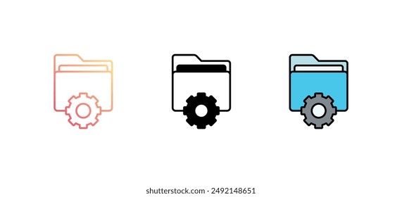 AI icon design with white background stock illustration