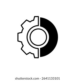 AI icon . Digital Transformation line icon. Linear style sign for mobile concept and web design. Digital technology outline vector icon. AI technology symbol, logo illustration.