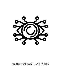 ai icon Vector de ojo Logotipo de icono de inteligencia artificial