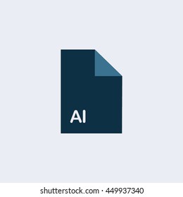 AI Icon, AI  file icon,extension icon, file icon, format icon