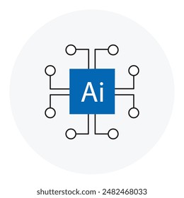 Ai icon, The Impact of Artificial Intelligence on Modern Industries, Ethical Considerations in AI Development and Deployment icon