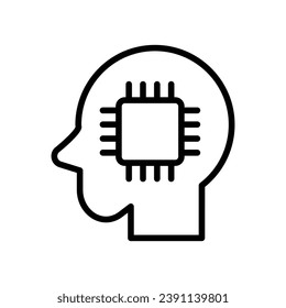 Ai icon isolate white background vector stock illustration