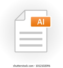 AI icon isolated. File format. Vector illustration