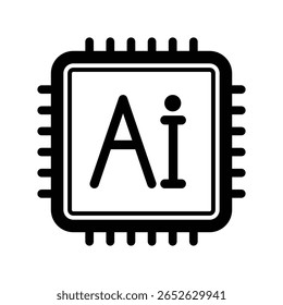 Ícone Ai isolado no fundo branco. Ai logo.