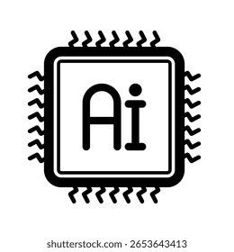 Ai icon isolated on white background. Ai logo.