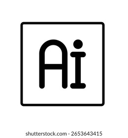 Ai icon isolated on white background. Ai logo.