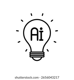 Icono de aire aislado sobre fondo blanco. Logotipo de Ai.