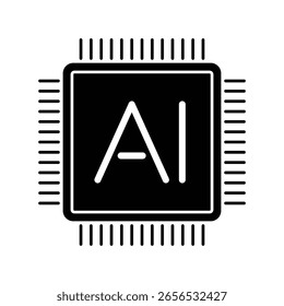 Ícone Ai isolado no fundo branco. Ai logo.