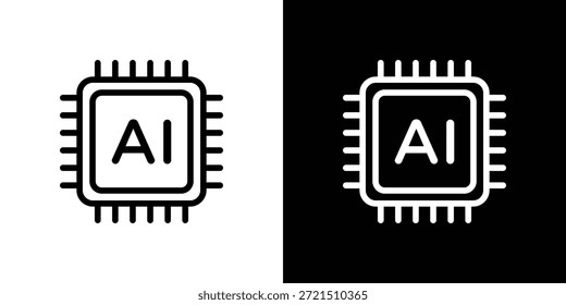 Elemento de logotipo de icono de IA. Ilustración vectorial. EPS10