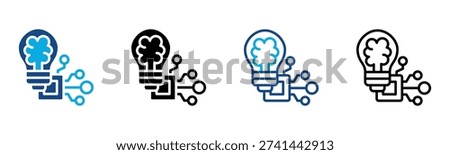 Ai Icon Multiple Style Vector Illustration