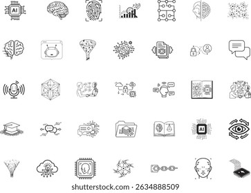 AI Icon Pack Vector, Tech Presentation Slides, App UI Elements, Machine Learning Reports, Startup Pitch Decks, Infographic Design Tools, Educational Posters, Coding Dashboard Graphics