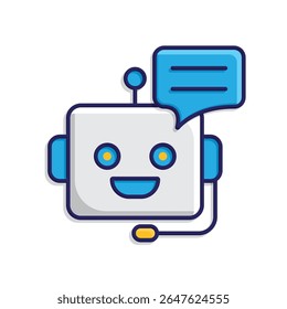 ícone ai. Assistente pessoal de IA. Assistente de voz. microfone com bot face. IU, educação, aplicativo, marca. estilo de design isométrico