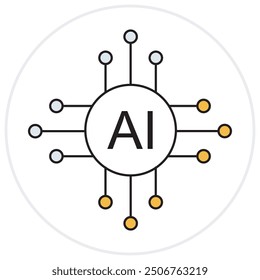 Ai icon, Revolutionizing Industries with Artificial Intelligence, The Future of Technology Exploring AI Trends and Innovations