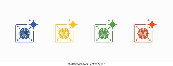 Ai Icon Set Color Multiple Style Collection Element For Design