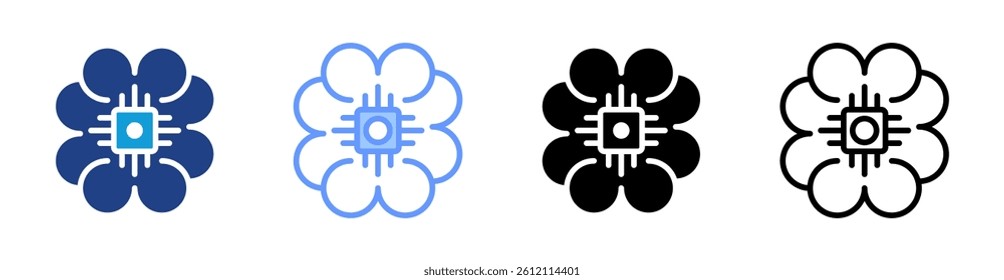 Ai icon set multiple style collection