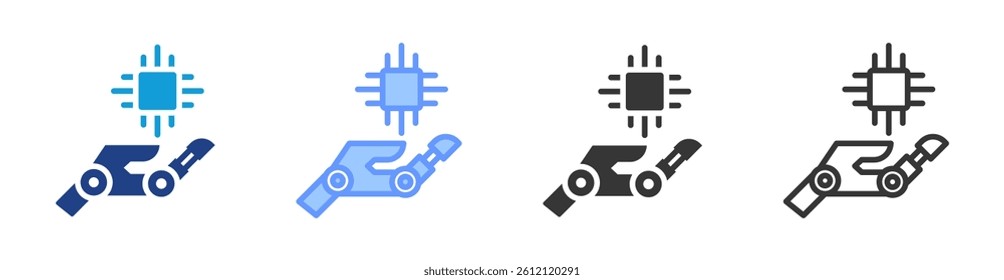 Ai icon set multiple style collection