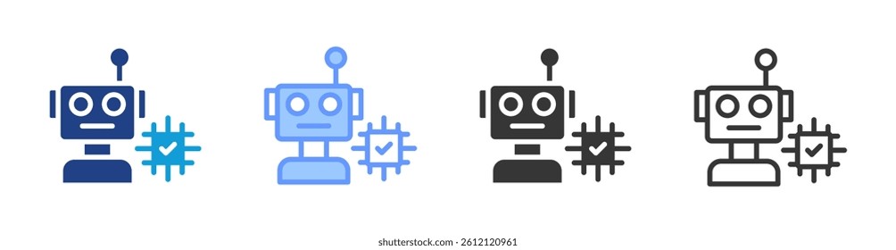 Ai icon set multiple style collection